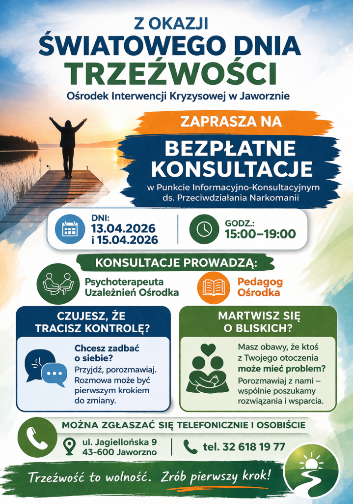 Zaproszeni na bezpłatne konsultacje z okazji dnia trzeźwości